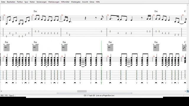 Jon Bon Jovi -  Livin On A Prayer -  Tabs