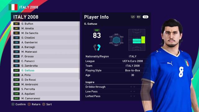 eFootball PES 2021 SEASON UPDATE ITALY UEFA EURO 2008 PS4 смотреть онлайн