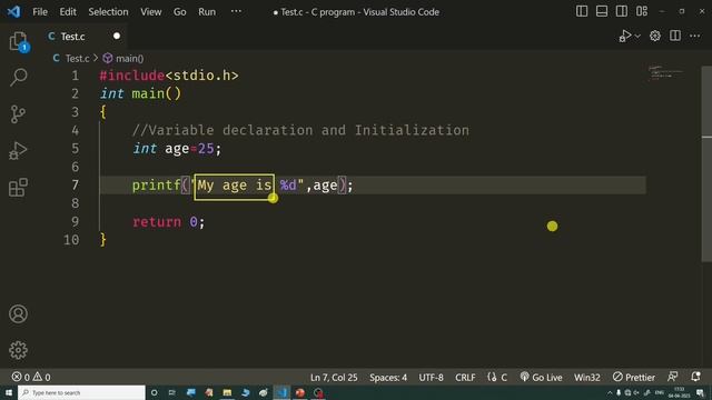 printf() function in C programming | examples смотреть онлайн
