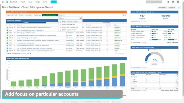 Rich Filters for JIRA Dashboards Add-on - Tempo integration смотреть онлайн