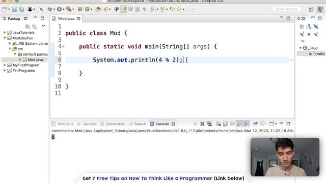 Java Modulus Tutorial #61 смотреть онлайн