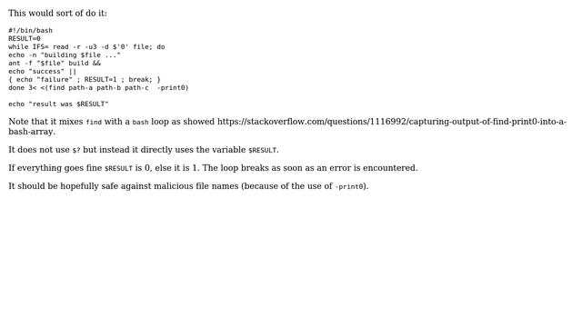 make `find` return with a non-zero exit code if error occured (2 Solutions!!) смотреть онлайн