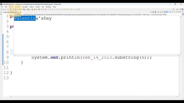 String in java | substring(int beginIndex) and substring(int beginIndex, int endIndex) | core jav смотреть онлайн