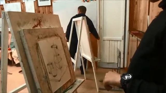 урок по рисунку 2класс ДШИ 10 лет III Часть. Работа пространственными линиями. смотреть онлайн