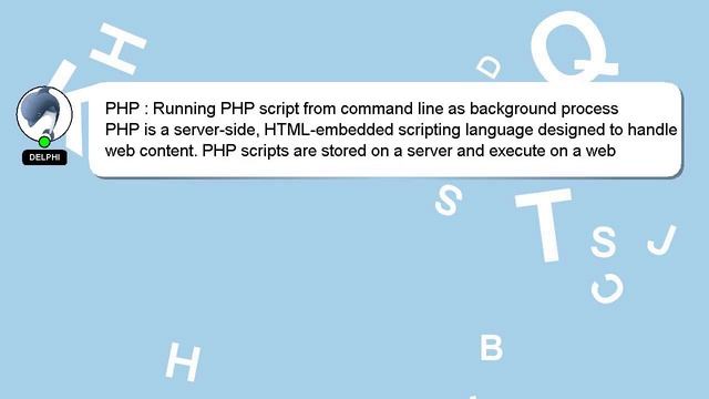 PHP : Running PHP script from command line as background process смотреть онлайн