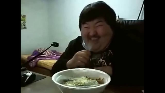 Fat Asian Guy Laughing