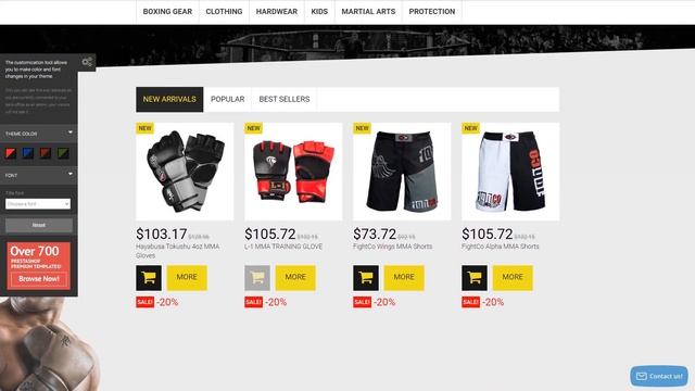 MMA Store PrestaShop Theme by WT Website Template - 52663 смотреть онлайн