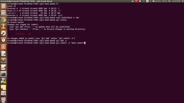 Git Hooks demo смотреть онлайн