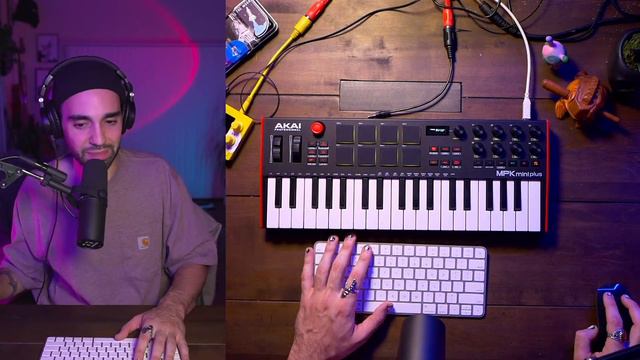 making a beat with the Akai MPK Mini Plus | 343 Sample Challenge смотреть онлайн