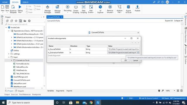 How to convert csv to xls from Invoke Code UiPath смотреть онлайн