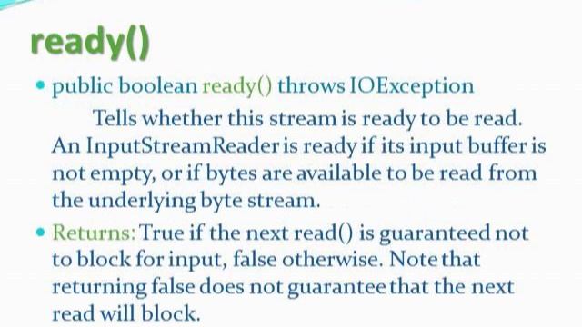 JAVA - InputStreamReader Class смотреть онлайн