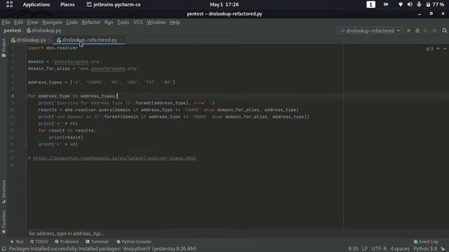 Pen Testing with Python & Kali - DNS Lookup- with Python смотреть онлайн