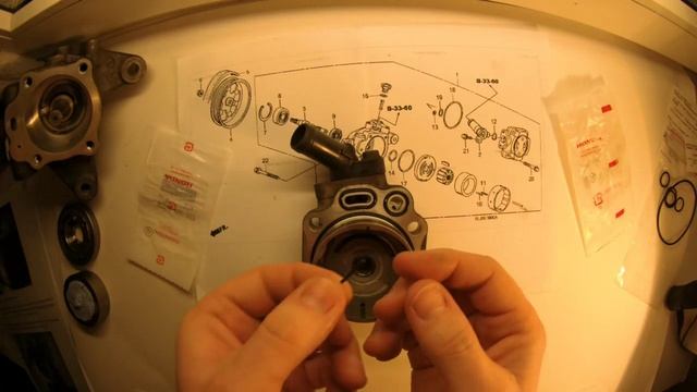 Ремонт насоса ГУР Honda Хонда (Honda power steering pump rebuild/overhaul) смотреть онлайн
