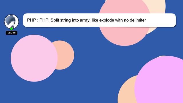 PHP : PHP: Split string into array, like explode with no delimiter смотреть онлайн