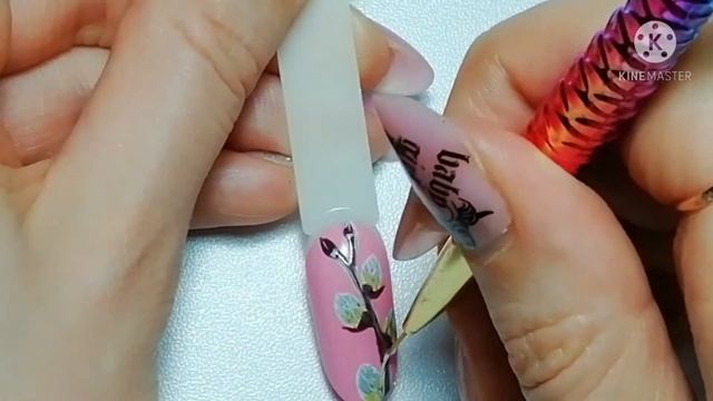 Дизайн ногтей гель лаком / Рисуем Вербу смотреть онлайн