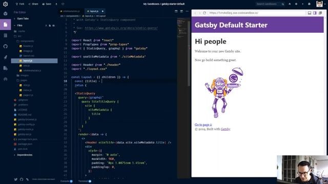Use React hooks in Gatsby смотреть онлайн