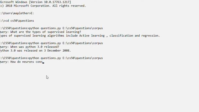CS50 Intro to AI - Python (Project 6 Questions) смотреть онлайн