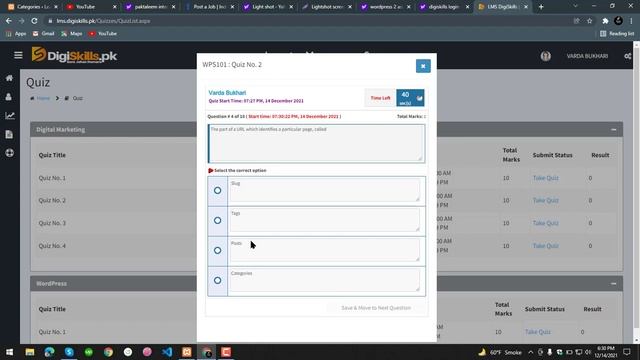 Wordpress Quiz no 2|Digikill Quizzes| virtual university| смотреть онлайн