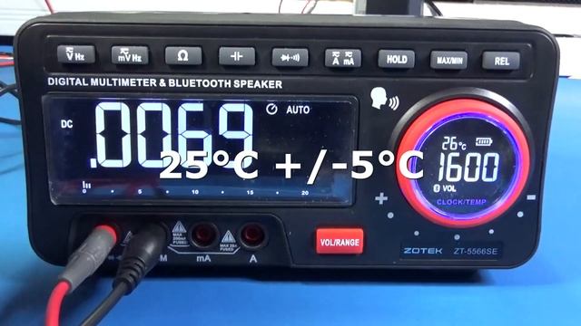 Zotek ZT-5566ES talking multimeter 4.1/2 digits 20000 counts battery operated bench DMM смотреть онлайн