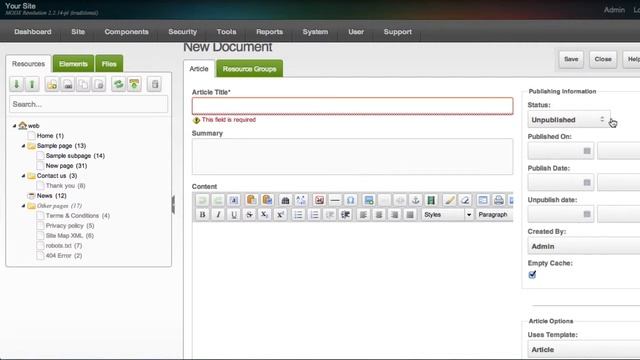 MODX CMS Training: Managing Articles смотреть онлайн
