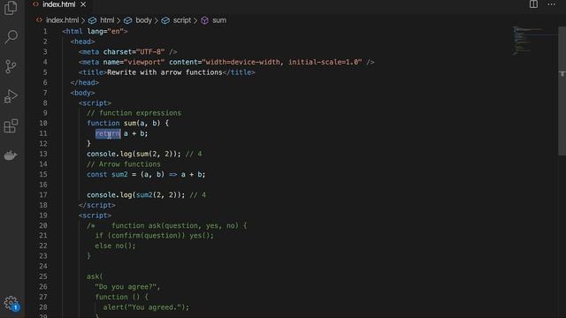 Rewrite with arrow functions смотреть онлайн
