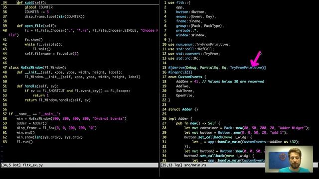 27. fltk (cross platform GUI) - From Python to Rust смотреть онлайн