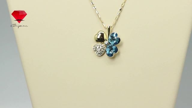 Bije.ru: Позолоченная подвеска в форме четырехлистника с кристаллами Сваровски Kristjana (Кристьяна смотреть онлайн