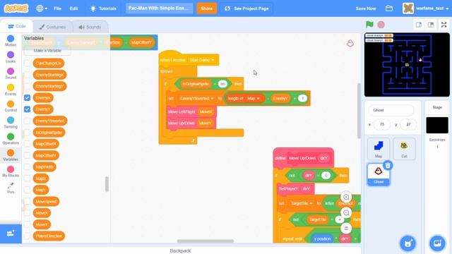 Scratch 3.0 Tutorial: How to Make a Pac-Man Game (Part 3) смотреть онлайн