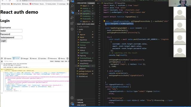 Advanced Web Applications Project - React Client JWT based API authentication смотреть онлайн