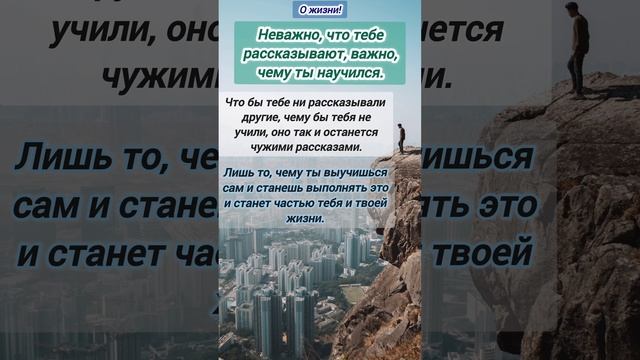 Неважно, что тебе рассказывают, важно, чему ты научился! смотреть онлайн