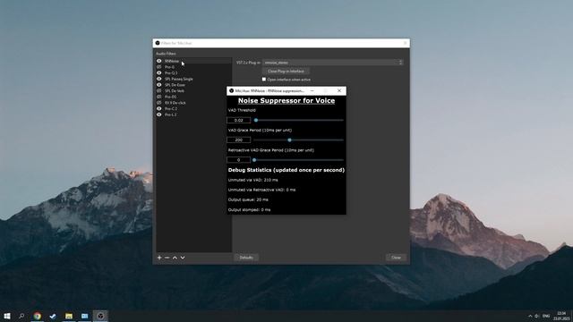 Плагин для шумоподавления в OBS | Real-time Noise Suppression