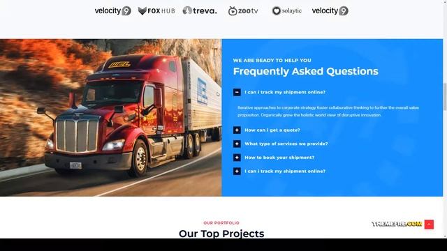 Anvoy - Logistics WordPress Theme truck 15 Website Builder смотреть онлайн