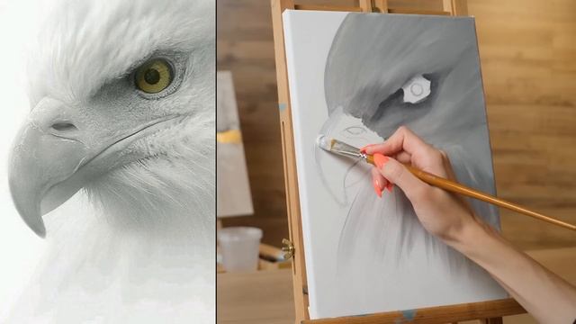 ШИКАРНАЯ КАРТИНА ТРЕМЯ КРАСКАМИ / РИСУЕМ ПТИЦУ АКРИЛОМ смотреть онлайн