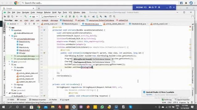Part1 Android MySQL Crud Operation PHP Volley View Detail of Data in List View смотреть онлайн