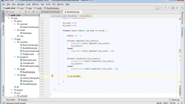 Интернет магазин с нуля на php Выпуск №20 метод создания инструкции WHERE часть 1 смотреть онлайн