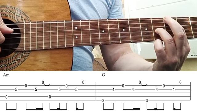 Обыгрывание Am G6 D Dm E красиво, доступно и практично. ноты и табы в описании к видео смотреть онлайн