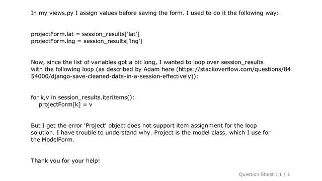 Django : Object does not support item assignment error смотреть онлайн