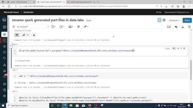 32. Rename spark generated part files in data lake смотреть онлайн