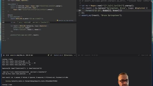 Rust SSG 37 - Wikilink parsing 03 - Regex Replace смотреть онлайн