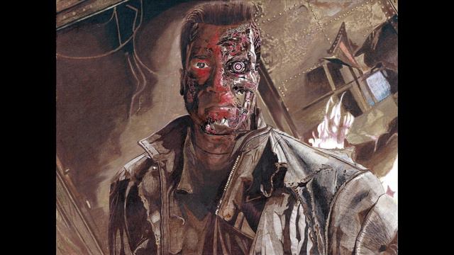 Терминатор 3. Рисунок, графика, цветные ручки, фломастеры.