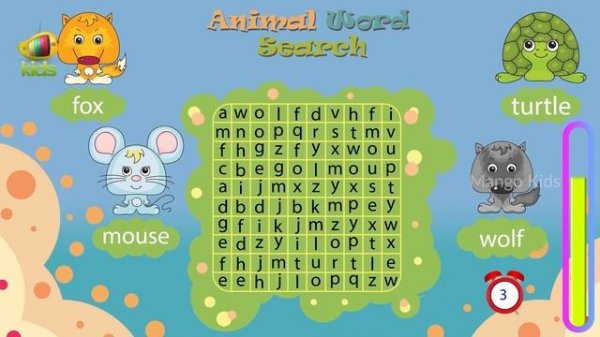 Animals Word Search Puzzle | Find The Animals Name | Word Search Game | #WordSearch | Mango Kids