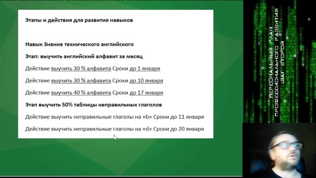 Составление персонального плана профессионального развития. Шаг 3! Планирование этапов