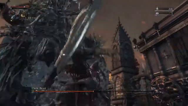PS4 - Bloodborne - Killing Cleric Beast - Boss 1 смотреть онлайн