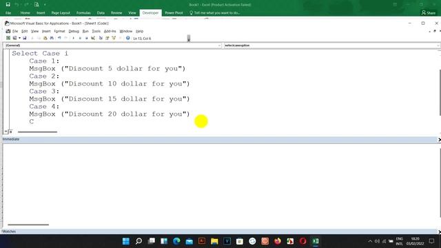 VBA Excel Select Case смотреть онлайн