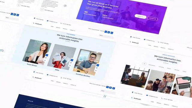 Sass Corporate Landing Page UI Design With Lottie Animation Adobe XD Template - Studious31 Adobe XD смотреть онлайн