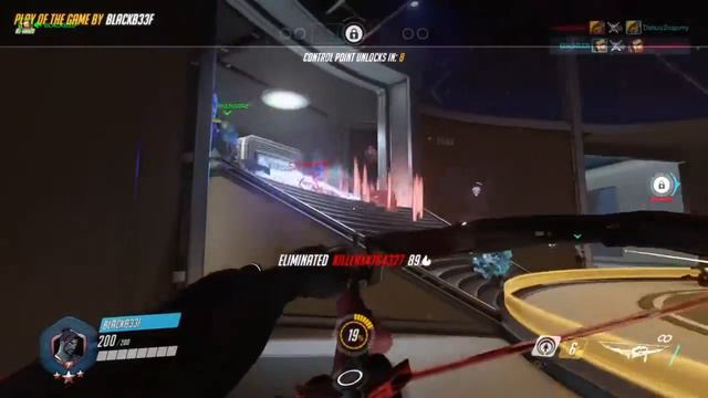 Overwatch - Play of The Game - Hanzo - Blackb33f смотреть онлайн