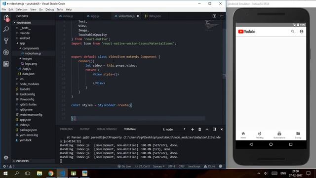 React Native Tutorial (Only UI) - Building Youtube UI in 30 Mins смотреть онлайн
