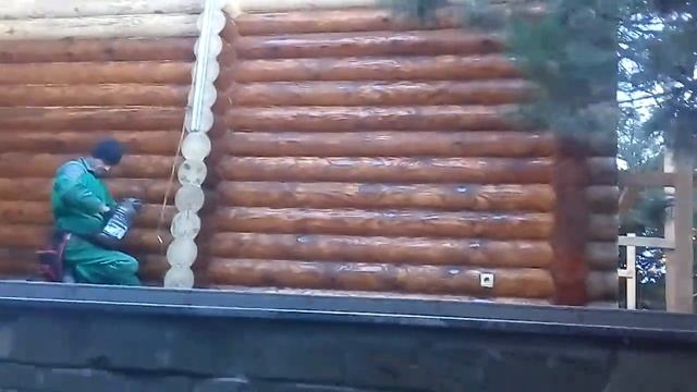 Покраска стен из сруба. Выполним заказ,Одесса,Совиньон,Аркадия,Ильичевск.