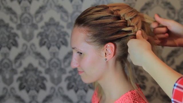 Messy Hair Bun / Easy Updo Hair / Updo With Crimper Прическа пучок Гофре С элементами плетения