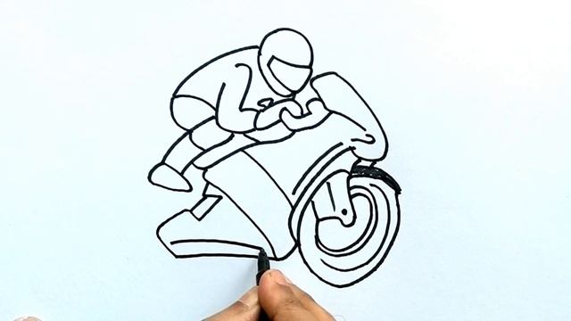 How To Draw A Motor Biker Easy #Biker #bike #trending #viral | Easy Drawing Idea #bikelover смотреть онлайн